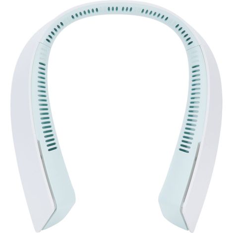 Ventilateur de Cou Sans Pales, Portable USB Grande Capacité - Petit Ventilateur pour Sport et Voyage (Vert)