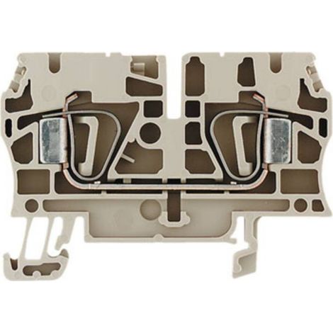 Morsetto Componibile passante 4MMQ 32A con molla, beige scuro