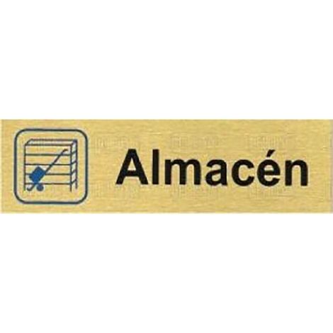 DUVER placa de señalización de almacén. aluminio. 150 x 45 mm