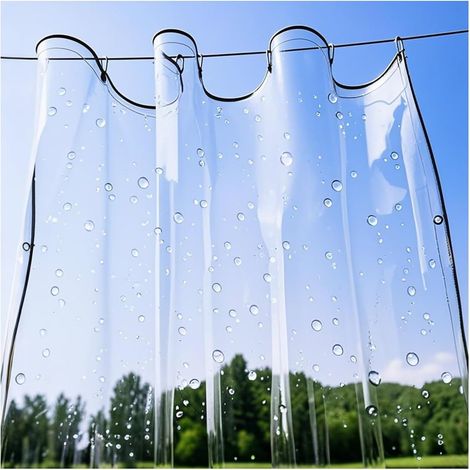 Bâche Transparente avec Oeillets, Bâche Imperméable en PVC (1/5)
