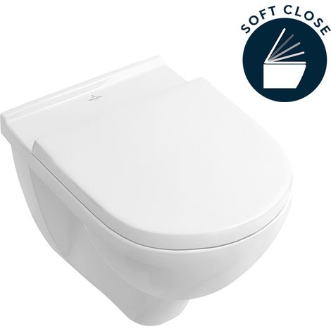 WC O.Novo bianco alpino a lavaggio ovale + sedile di sicurezza (5660F101)