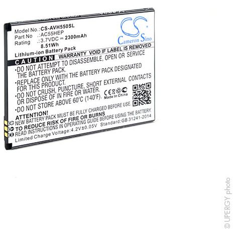 NX - Batterie téléphone, smartphone, GSM pour Archos 3.7V 2300mAh - AC55HEPBSF20 (1/3)