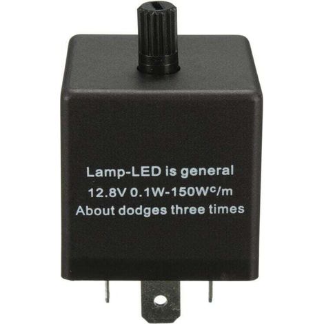 12V 3 Broches LED Clignotant de Voiture RéGlable Relais Flash pour Indicateur LumièRe (1/4)