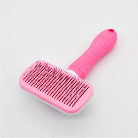 Brosse pour chiens et chats, brosse autonettoyante pour éliminer les poils morts, élimine efficacement jusqu'à 95 % des poils morts et du duvet, convient aux chiens et chats à poils courts et longs (1/5)