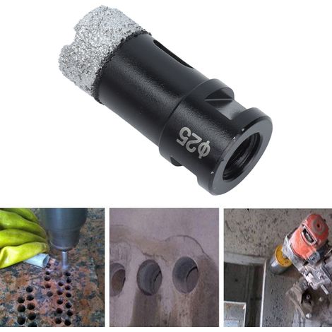 Vakuumgelöteter Diamantbohrer M14, schwarz, 25 mm (1/5)