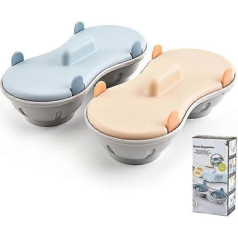 Cuiseur à œufs double tasse parfait au micro-ondes, sans ustensiles de cuisine. (1/5)