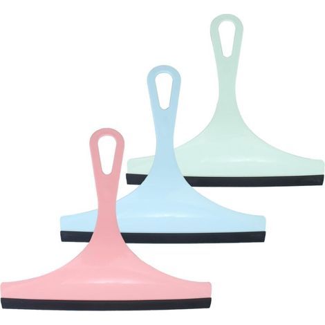 BUNTHAUS CSPARKV 3 Pcs Raclette de Douche,Raclette Vitre,Raclette Salle De Bain,pour Salle de Bain,Porte en Verre,Miroir,Fenêtre,Carrelage,Sol(Bleu + Vert + Rose)