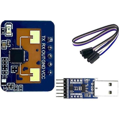 Module de capteur de présence corporelle 24G LD2410C, radar à ondes millimétriques, capteur multifonction intelligent sans contact, B (1/5)