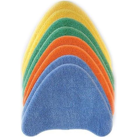 8-Piece Microfiber Cleaning Cloths for Velcro, Multicolored Cleaning Pads