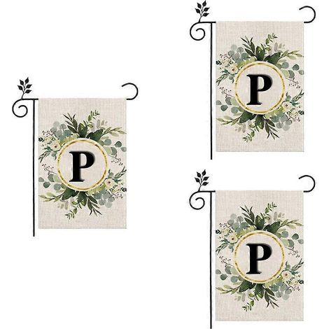 Drapeau de jardin en lin double couche, lettres recto-verso (1/5)