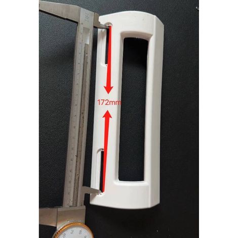 Poignée de porte de réfrigérateur et de congélateur universelle amovible blanche - Distance entre les trous : 90 mm à 170 mm - 185 x 60 mm (1/3)