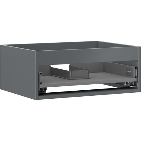Mexen Box-A corps de meuble sous lavabo 60 cm, 1 tiroir, gris mat - 91AX0-0600-235-1-66 (1/4)