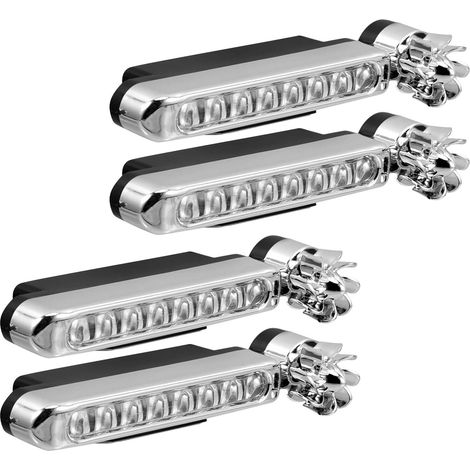 Lot de 4 Feux Jour LED Étanches à Énergie Éolienne pour Voiture (1/5)