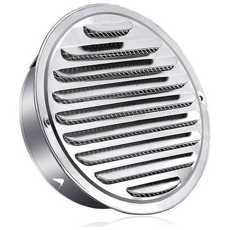 Grille de ventilation ronde en acier inoxydable Grille de ventilation en métal de 100 mm Grille de protection contre les intempéries avec grille de ventilation anti-insectes Lattes de grille de ventil (1/5)