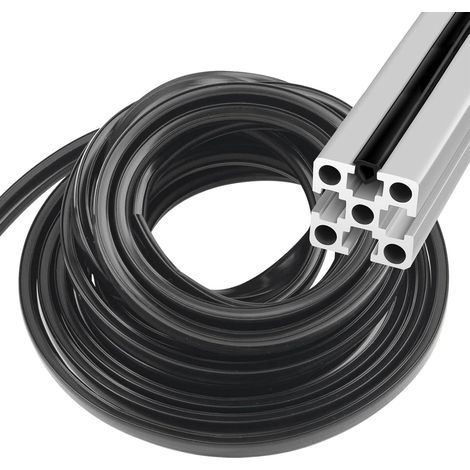 Profilé en aluminium de 10 m - Série 8 mm - Accessoire anti-poussière - Bande d'étanchéité souple en PVC - Pour profilé en aluminium et imprimante 3D