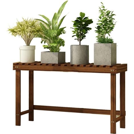 Étagères Support De Fleur En Bois À Escalier De Jardin Support De Plante Verte De Balcon Support De Pot De Fleur De Salon Support De Décoration De Jardin (Color : Brown, Size : 78x25x45cm) (1/5)