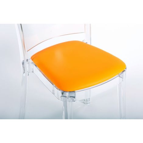 Cuscino ecopelle NABUK per sedia Lucienne Colore cuscino Giallo Arancio