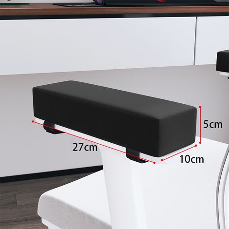 Cojín elevador para reposabrazos de silla de oficina, ordenador, silla de juegos de eSports, agarre para juegos, cojín de espuma suave y gruesa para codos y brazos (Plano [negro] 27105 cm de alto, [Pa (1/5)