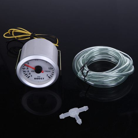 Turbo Boost Vakuumdruckmesser für Automatikgetriebe 2"52mm -12BAR blaue LED-Beleuchtung.