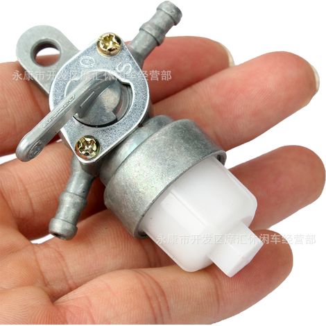 Off-road motorcycles, ATVs, beach buggies, GY6 scooters, street bikes, fuel line switch with two fuel valves (one inlet, one outlet). (1/4)
