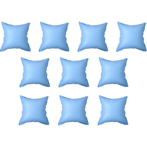 Cojines hinchables para cubiertas de piscinas 10 uds PVC vidaXL