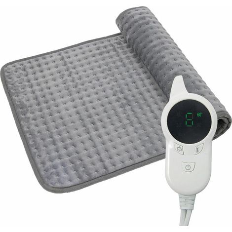 Coussin chauffant pour les douleurs dorsales et les spasmes - 3060CM, convient pour le cou et les épaules, réglage de chauffage rapide à 6 niveaux, arrêt automatique, lavable en machine. (1/4)