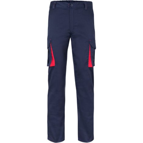Pantalón Stretch Bicolor Azul/Rojo Modelo 103024S Talla 42 VELILLA