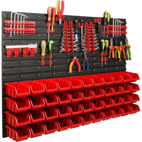 Panneau d'outils d'atelier 117 x 78 cm + 44 cuvettes (1/5)