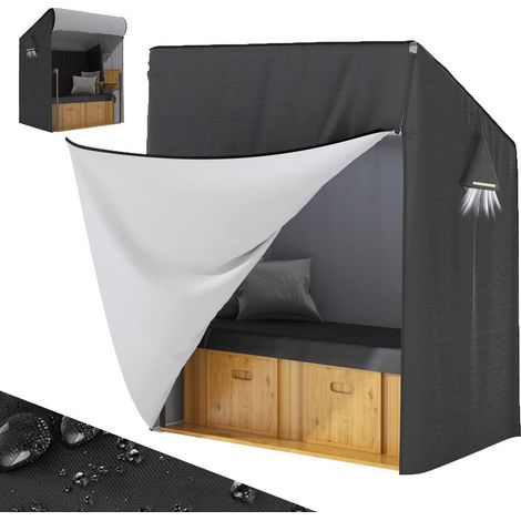 Strandkorb Schutzhülle 135cm, 420D Oxford, Wasserdicht, UV-Beständig (1/5)