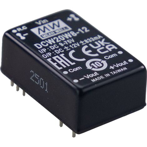 [GEBRAUCHT] B-Ware MEAN WELL Wandler Konverter DC DC Netzteil SCW20W8-12 12 V 20 W DIP24 1 Stück
