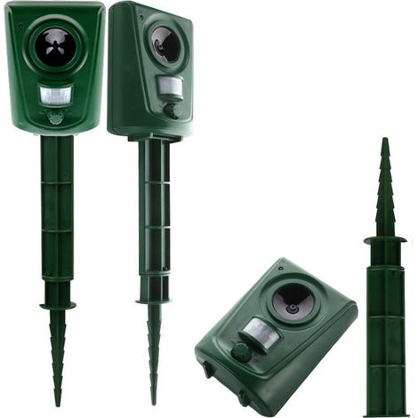 Ultraschall-Außengerät mit Infrarotsensor zur Abwehr von Hunden, Katzen, Schlangen und Wildtieren, 1 Stück (1/5)
