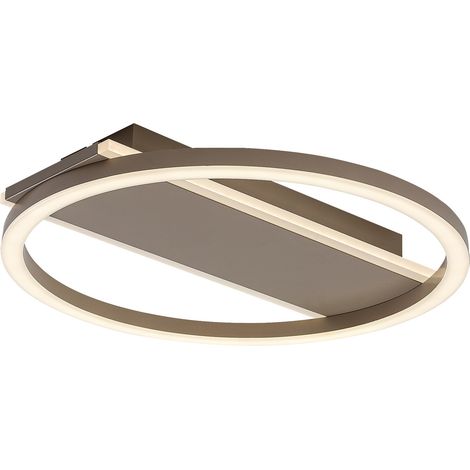 Plafonnier LED moderne géométrique gris-beige 24W 4000K 1700 lm (1/5)
