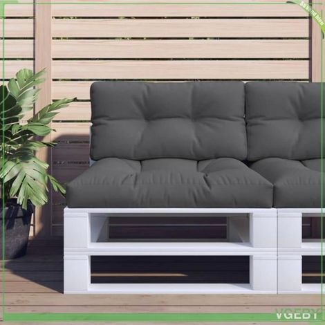 360601 Coussin de palette anthracite 80x40x12 cm tissu (1/5)