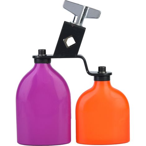 Cloche de vache orange et violette en bois, cloche pour sport, jeux, mariage, fête, extérieur (1/5)