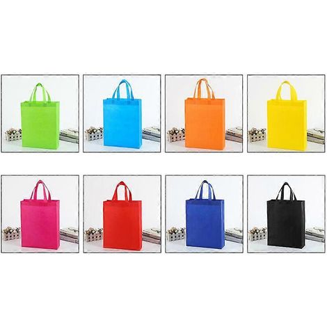 Sacs cabas en tissu non tissé, lot de 30, réutilisables et lavables, parfaits pour offrir. (1/5)