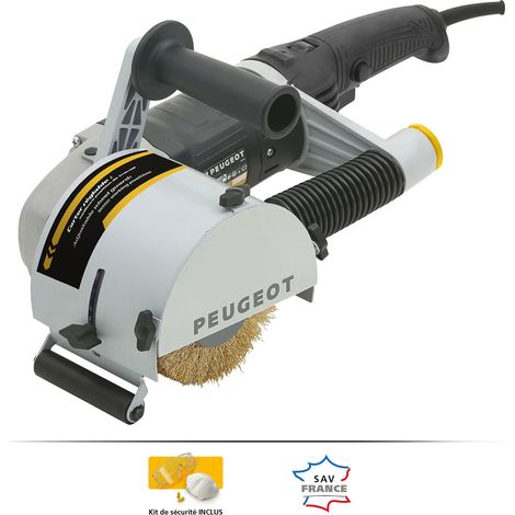 Peugeot – Rénovateur filaire 1500W – Vitesse 600-3200 tr/min – Diamètre abrasif 120 mm – Pour décapage bois, béton, pierre et métal