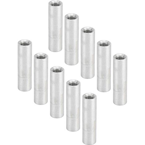 Lot de 10 entretoises filetées rondes en alliage d'aluminium pour maquettes de quadricoptères (M4 x 0,7 mm, 22 mm). (1/5)