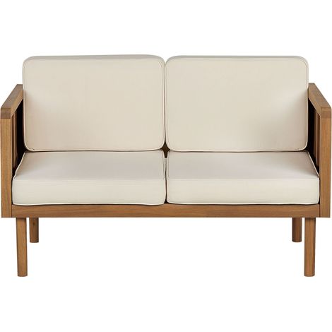 Garden Sofa 2 Seater BARATTI Acacia Wood Brown
