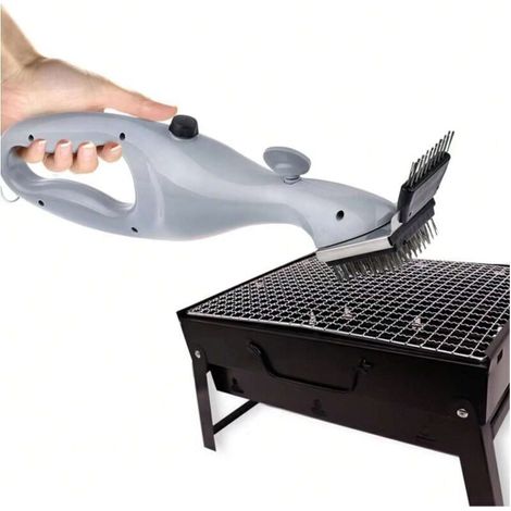 Brosse à vapeur pour gril, brosse à gril, brosse à vapeur pour barbecue, nettoyage en profondeur portable, entretien facile, brosse à vapeur pour barbecue en acier inoxydable pour acier, fonte, cérami (1/3)