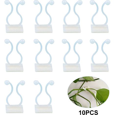 50 Pièces Attaches pour Plantes Grimpantes, Fixations Adhésives pour Vignes de Jardin, Supports Muraux (1/5)