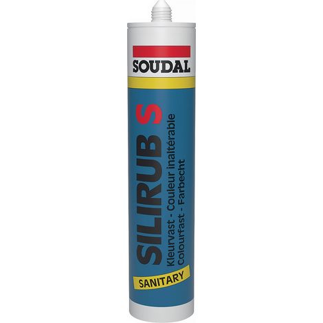 SOUDAL Sigillante  al silicone  sanitario Silirub  S trasparente  cartuccia da  300 ml  - 101671