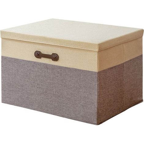 Light grey foldable fabric storage box, 30 l (40 x 30 x 25 cm) Home Wardrobe MUMU