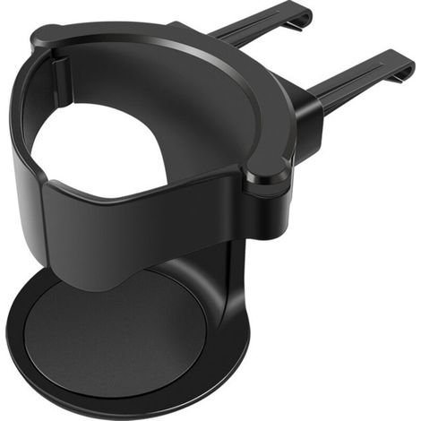 Porte-gobelet universel et réglable pour grille d'aération, porte-gobelet en ABS – Noir (1/5)