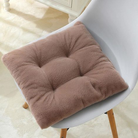 Set of 2 Chair Cushions, Double-Sided Crystal Velvet Chair Cushions, Indoor Chair Cushions Anthracite, Washable Chair Cushion, Outdoor Chair Covers (40cm, Coffee) (1/5)