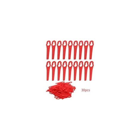 Lames de rechange rouges pour tondeuse à gazon, 30 pièces, en plastique, pour FRT18A, FRT18A1, Art. 46155, FRT20A1, accessoires (1/5)