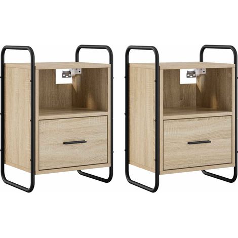 Hanging Bedside Cabinet 2 pcs Sonoma Oak 40 x 30 x 60 cm vidaXL (1/5)