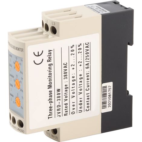 Einstellbarer Über- und Unterspannungsschutz, dreiphasiges Überwachungsrelais JVRD-380W 380V