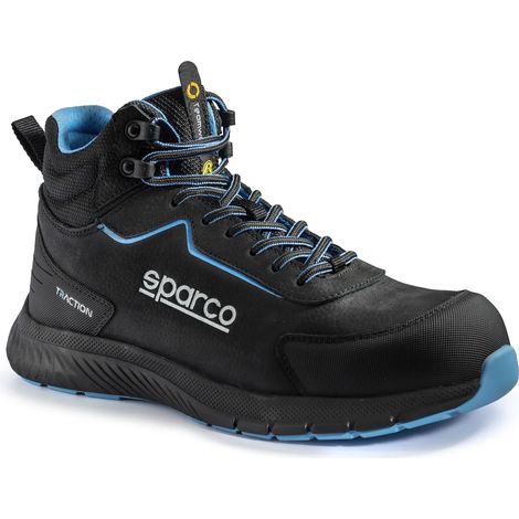 SPARCO SCARPE TRACTION-H NUBUCK KAMUI S3S - Taglia: 47 - Colore: Nero / Blu Cielo (1/4)