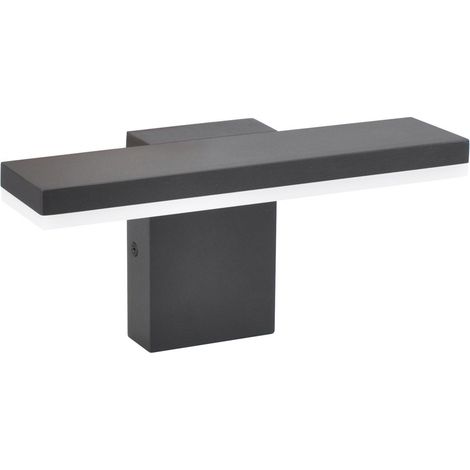 Applique esterno alluminio LED 10W grigio scuro IP54 (1/5)