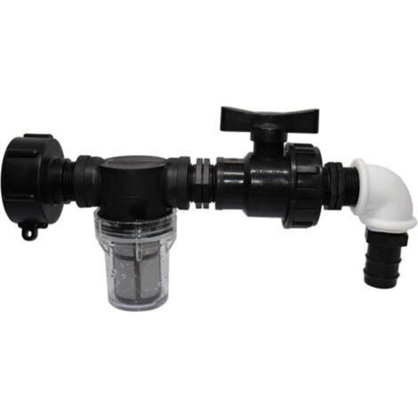 Adaptateur de réservoir IBC avec filtration, adaptateur de tuyau d'arrosage/22 mm